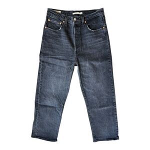 Levi’s Premium Ribcage Straight Jeans W30 L27 (Actual 30x26) Black Women’s Big E
